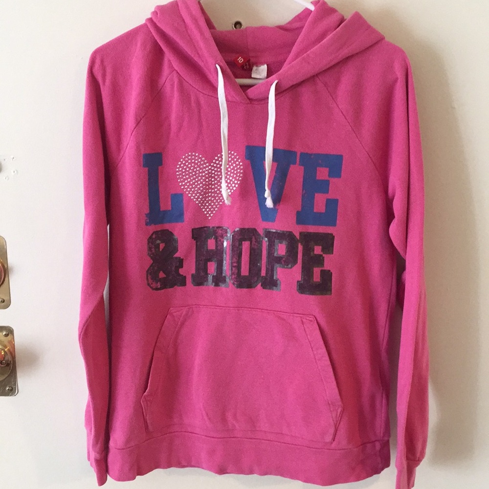 H&M - divided , long sleeve hoodie, pink